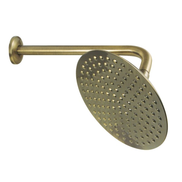 Showerscape K136A3CK 8-Inch Brass Shower Head with 12-Inch Shower Arm, Antique Brass K136A3CK - main